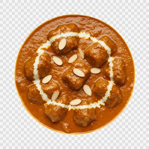 Korma de Bœuf Riche Sauce Crémeuse Amandes PNG Transparent