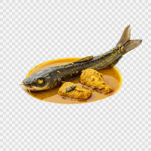 Soupe Légère de Curry de Poisson Boal et Silure Transparente PNG