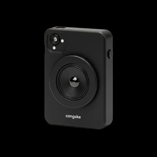 Black instant camera for taking portable photos