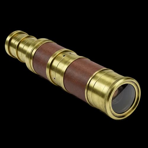 Vintage brass and leather nautical telescope