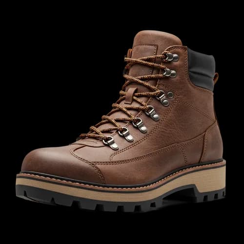 Brown leather hiking boot for outdoor adventure