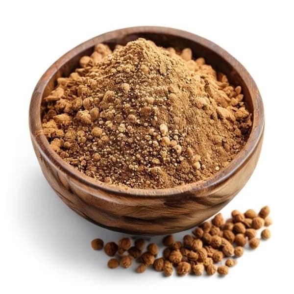 108. Ultra Realistic Nutmeg Whole Form And Ground Powder Displayed Together In R