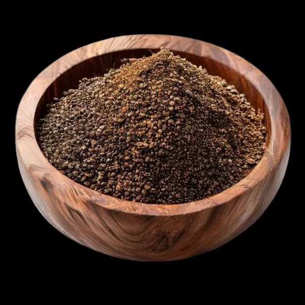 11. Ultra Realistic Black Cumin Whole Form And Ground Powder Displayed Together