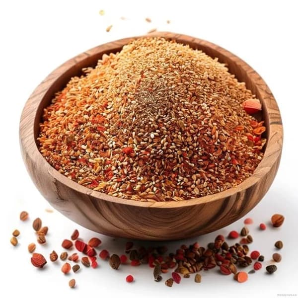 25. Ultra Realistic Poppy Seed Whole Form And Ground Powder Displayed Together I