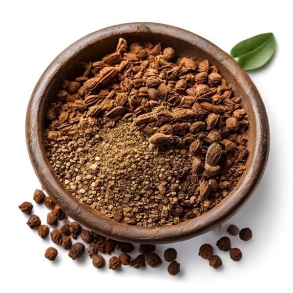 33. Ultra Realistic Allspice Whole Form And Ground Powder Displayed Together In