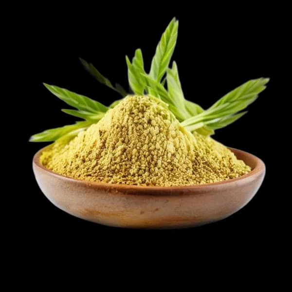 44. Ultra Realistic Lemongrass Whole Form And Ground Powder Displayed Together I