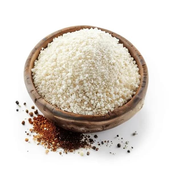 53. Ultra Realistic White Pepper Whole Form And Ground Powder Displayed Together