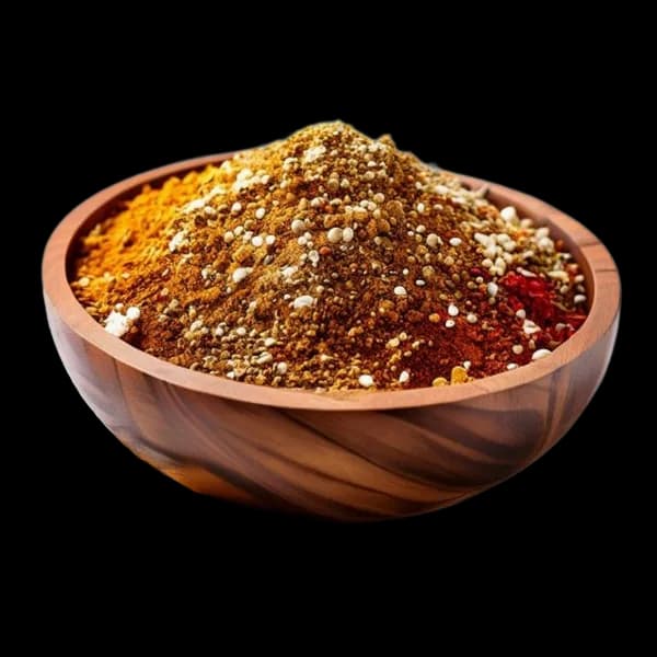 81. Ultra Realistic Garam Masala Whole Form And Ground Powder Displayed Together