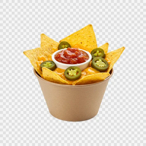 American Loaded Nachos Cheese Jalapenos Salsa Transparent