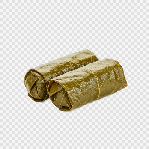 Arabic Stuffed Grape Leaves Dolma Rice Filling Transparent