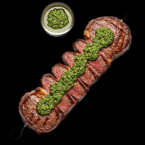 Brochette de Picanha Brésilienne Sauce Chimichurri Image JPG Transparente