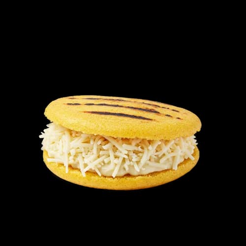 Kolumbianischer Arepa Maiskuchen mit Käse gefüllt Transparent PNG