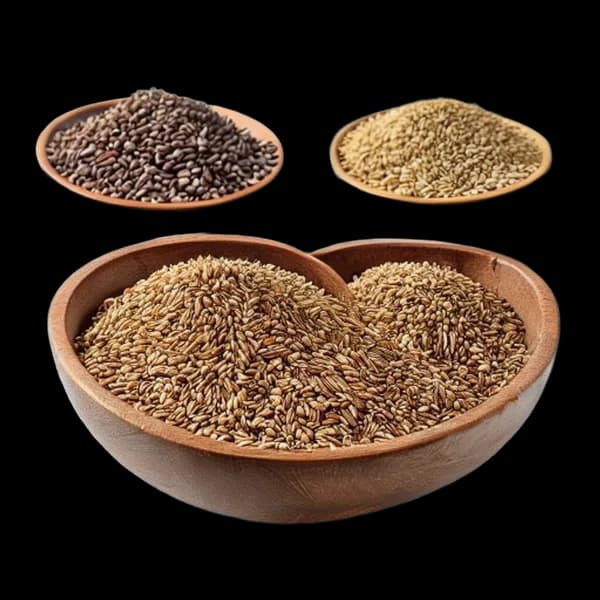 Commercial Catalog Photography Of Caraway Seed Whole And Ground Version Displaye