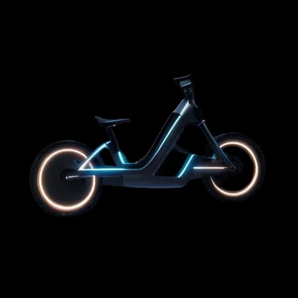 Commercial Product Photography Of A Futuristic Electric Unicycle, Sleek Aerodyna