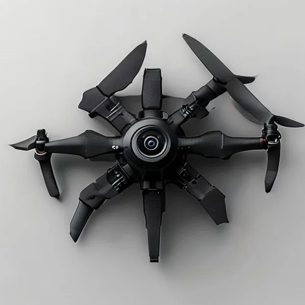 Commercial Product Shot Of A Professional High-Speed Drone Propeller, Matte Blac