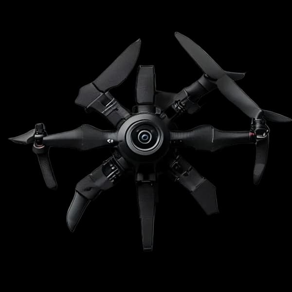 Commercial Product Shot Of A Professional High-Speed Drone Propeller, Matte Blac