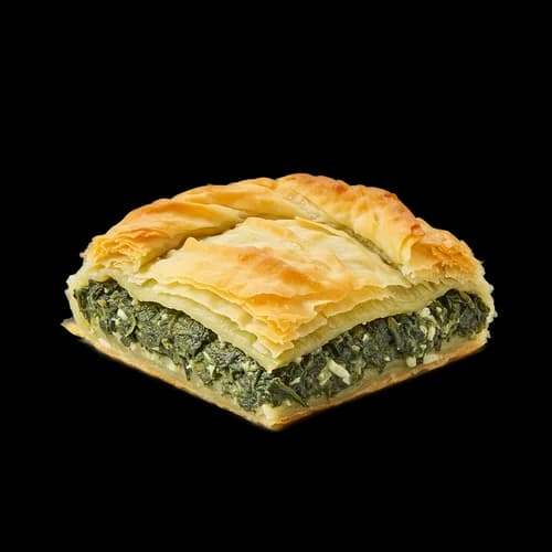 Crispy Greek Spanakopita Spinach Pie Phyllo Pastry Transparent JPG Image