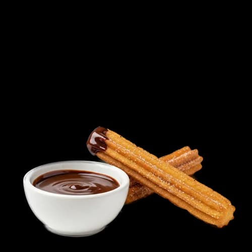 Crispy Spanish Churros Chocolate Dipping Sauce Transparent JPG Image