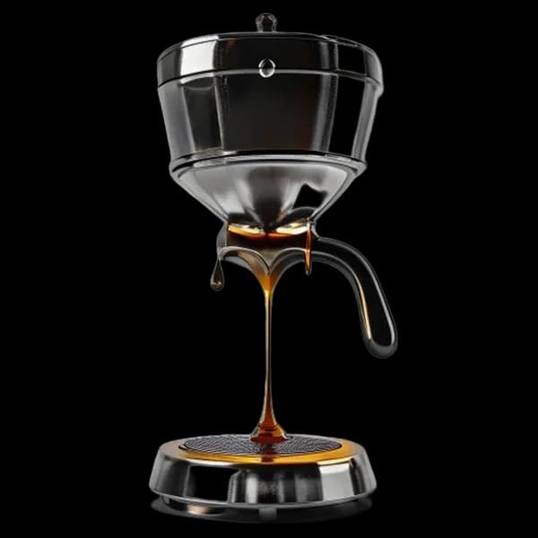 Detailed 3D Model Of A Commercial Espresso Coffee Portafilter, Rich Dark Espress