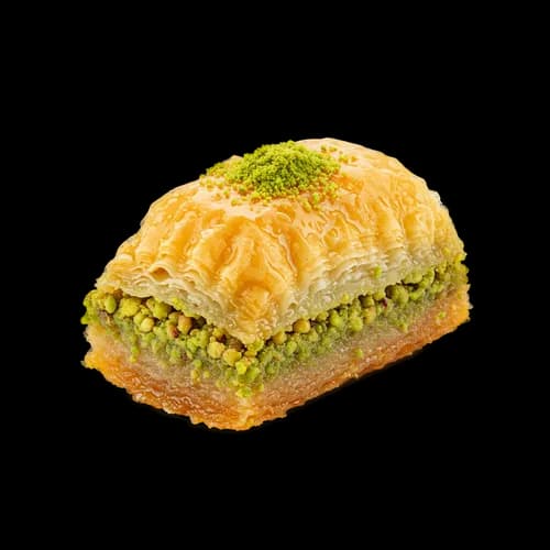 Flaky Turkish Baklava Pistachio Nuts Honey Syrup Transparent JPG Image