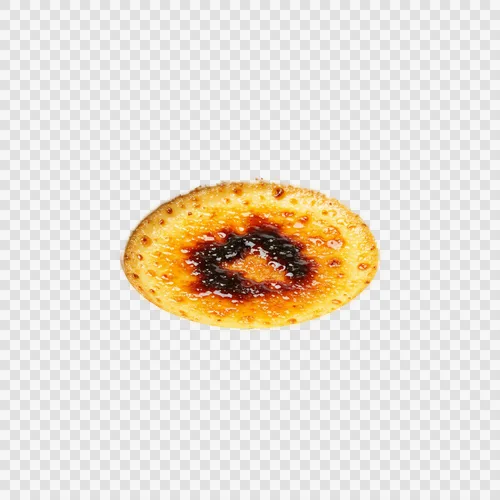 French Creme Brulee Custard Dessert Caramelized Sugar Top Transparent
