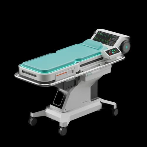 Letto Ospedaliero Moderno con Pannello Elettronico – Download Gratuito