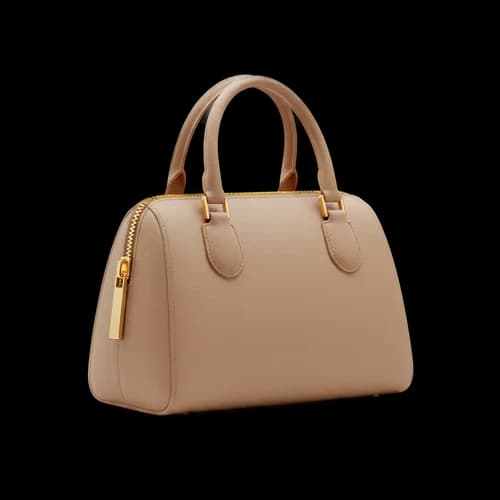 Elegante borsa a mano in pelle beige da donna – download gratuito