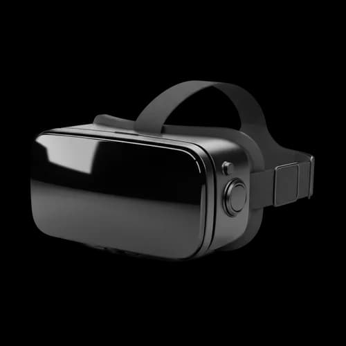 Black virtual reality headset for immersive gaming
