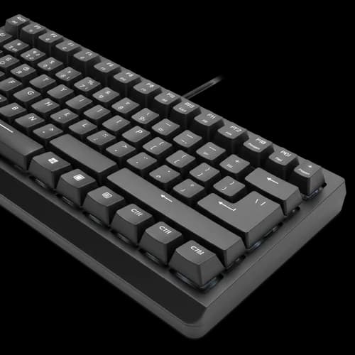 Black wired computer keyboard for desktop pc