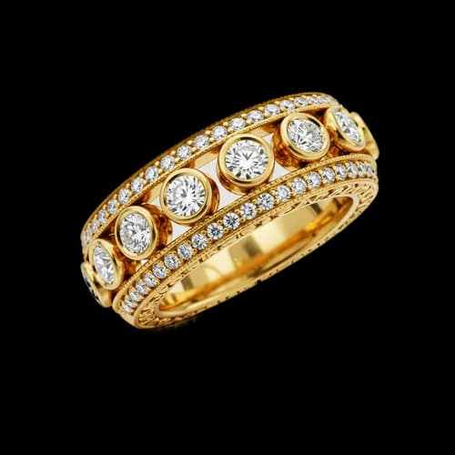 Elegante anello d'oro con diamanti scintillanti – download gratuito