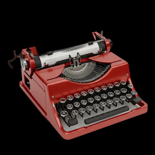 Download Grátis Máquina de Escrever Vermelha Vintage