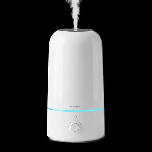 White electric air humidifier with cool mist steam