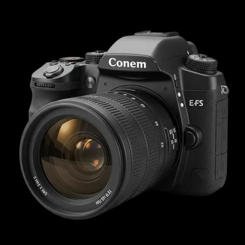 Fotocamera Digitale Professionale Nera con Grande Obiettivo PNG - Download Gratu