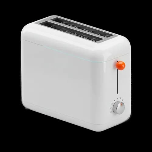 Modern white electric bread toaster for kitchen breakfast
