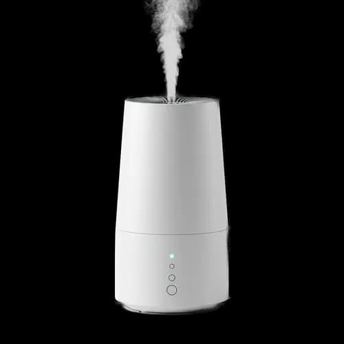 Modern white electric air humidifier with mist
