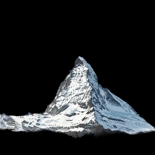 Icon of the matterhorn mountain peak in switzerland