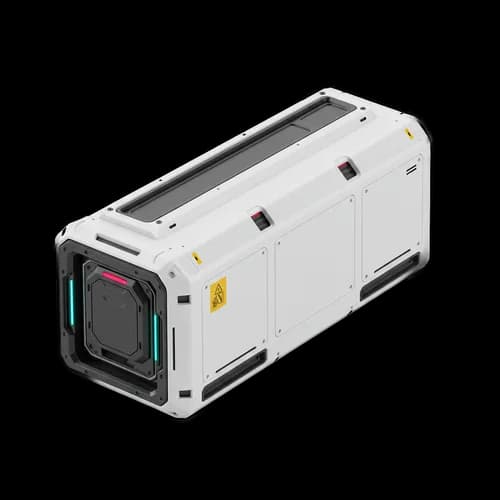 Isometric sci-fi cargo container for futuristic space game