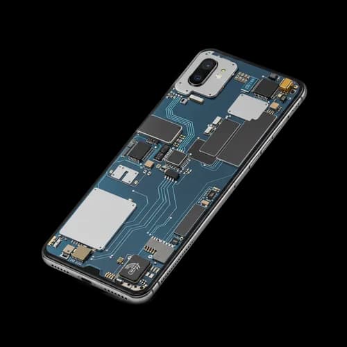 Scheda di Circuito Elettronico all'Interno di uno Smartphone - PNG HD Gratuito