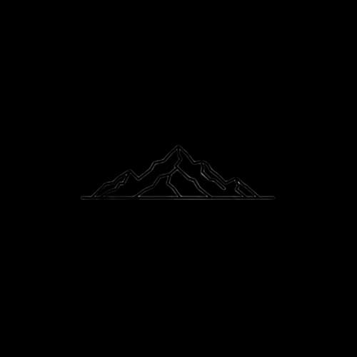 Simple mountain peak line art icon