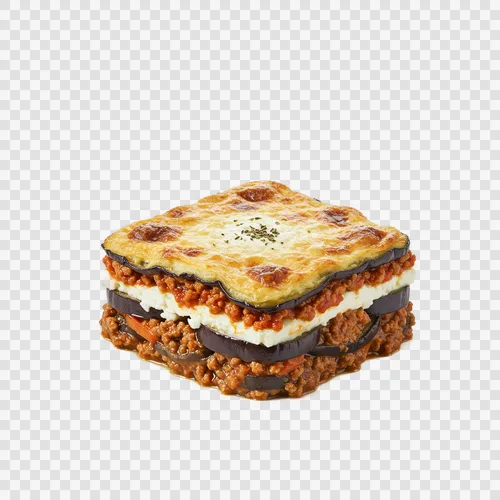 greek-moussaka-layered-eggplant-meat-casserole-transparent-png