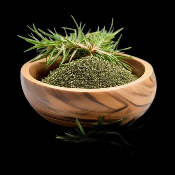 High Detail Rosemary Whole And Ground Form Product Packshot Style Front View Sid