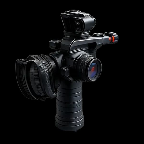 Hyper-Realistic Close-Up Photography Of A High-End Camera Gimbal Stabilizer, Car