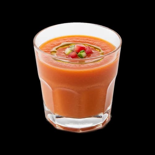 Spanische Gazpacho Kalte Tomatensuppe Glas Olivenöl Transparent PNG