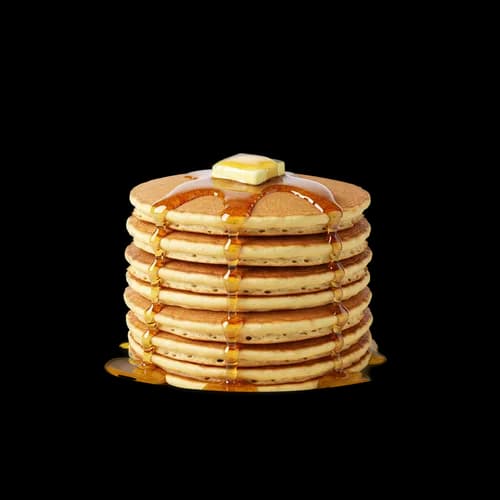 Crêpes Moelleuses Sirop d'Érable Beurre - Image Transparente Petit-Déjeuner Amér