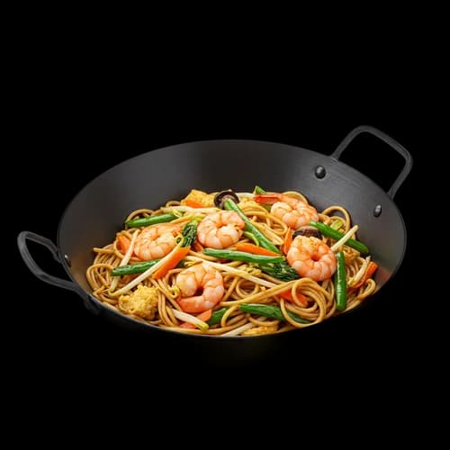Stir Fried Noodles Vegetables Shrimp Wok Chinese Lo Transparent JPG Image