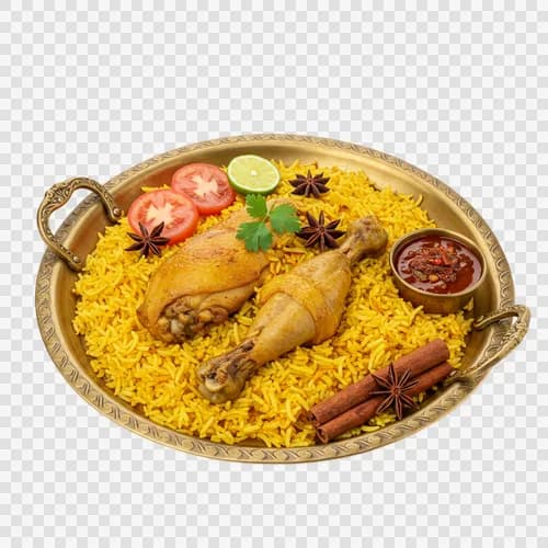 Kabsa Saudí Tradicional: Pollo Tierno, Arroz Especiado, Transparente PNG