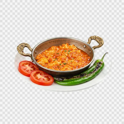 Menemen Turco: Ovos Mexidos com Tomate e Pimentão Transparente